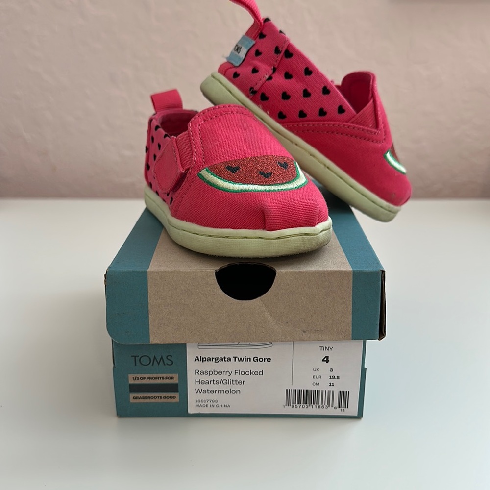 TOMS Alpargata Toddler Shoes, Size Tiny 4